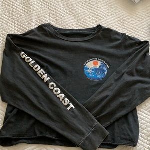 Black Brandy Melville cropped long sleeve